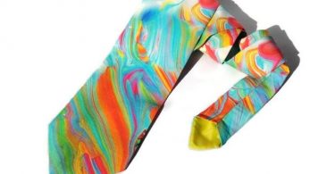 RAINBOW wedding watercolor necktie bright tie skinny men’s