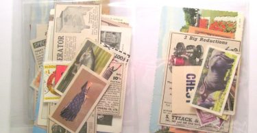 Small vintage paper ephemera pack: 20 mixed pieces for craft.